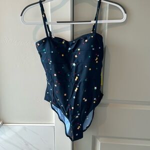 Summersalt The Oasis Womens One Piece Swim Bathing Suit Stars Navy Blue Size 4